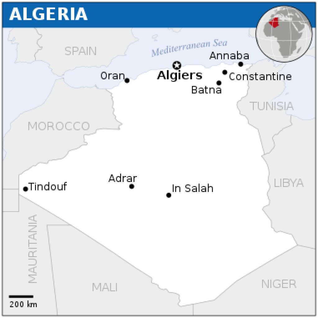 Map of Algeria