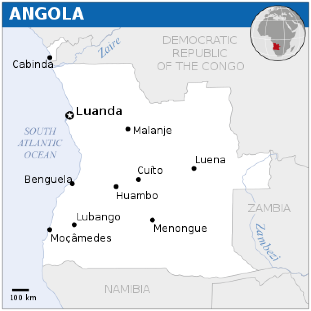 Map of Angola 