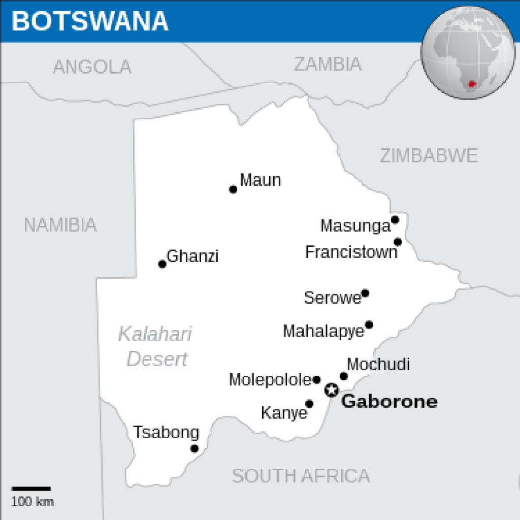 Map of Botswana