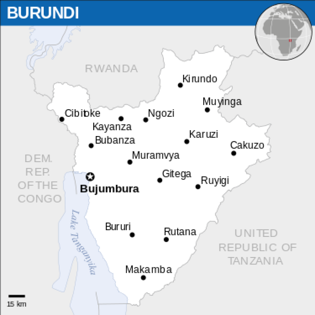 Map of Burundi