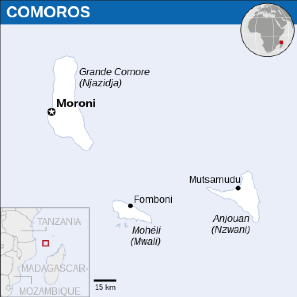 Map of Comoros