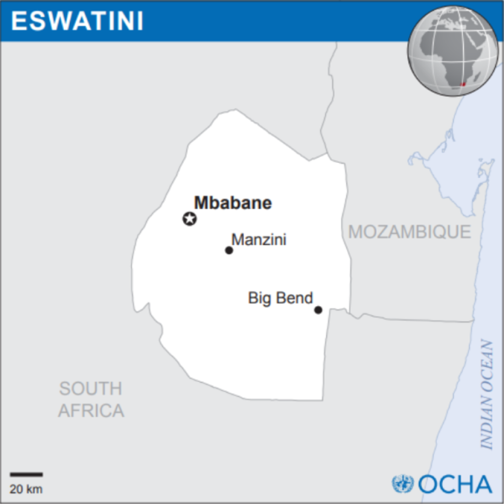 Map of Eswatini