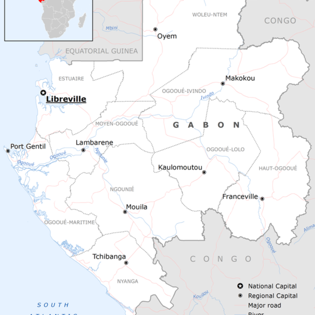 Map of Gabon