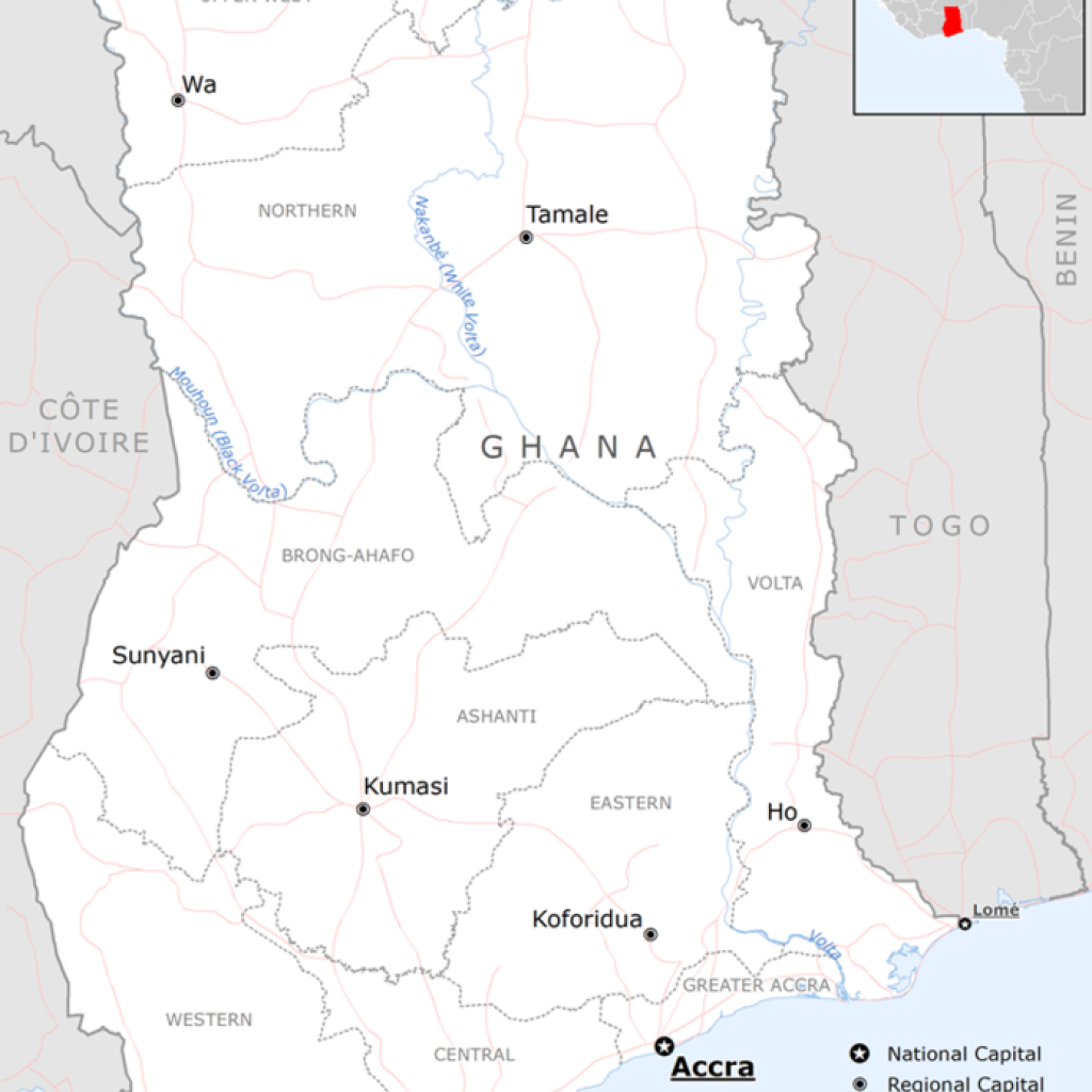 Map of Ghana