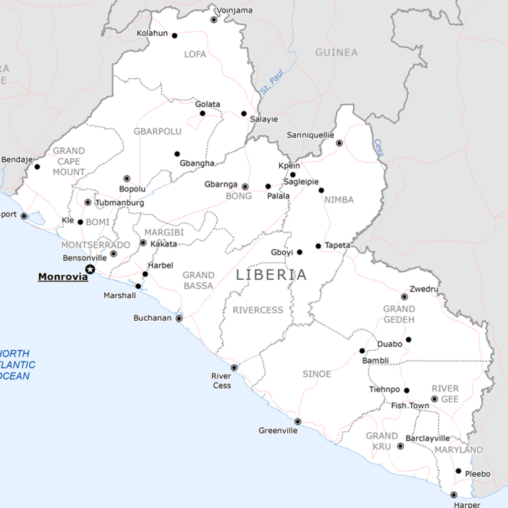 Map of Liberia