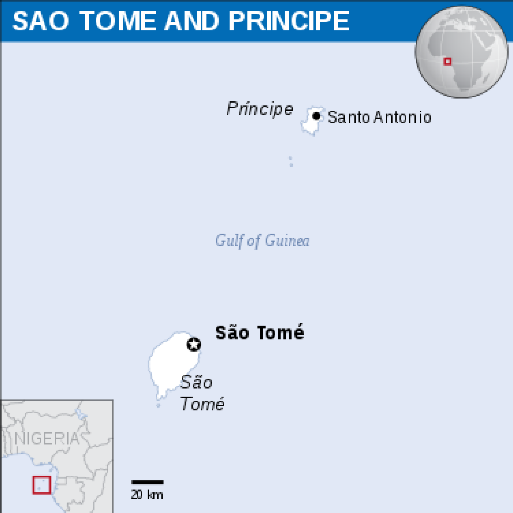 Map of São Tomé and Príncipe