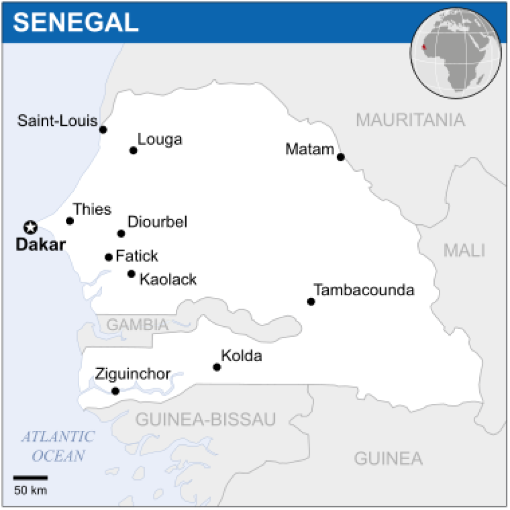 Map of Senegal